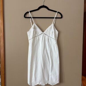 Zara White Lace Trim Dress